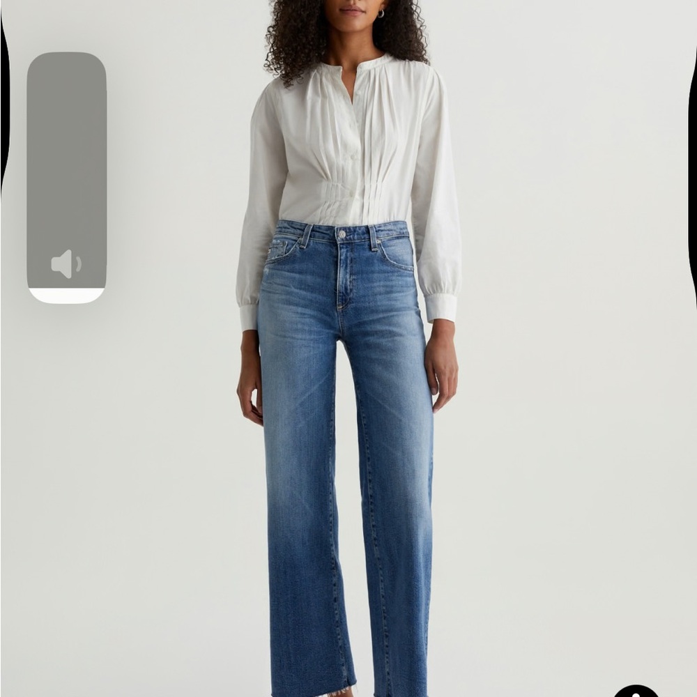NWT AG Adriano Goldschmied Women’s Saige Wide Leg Crop Jeans, size 27